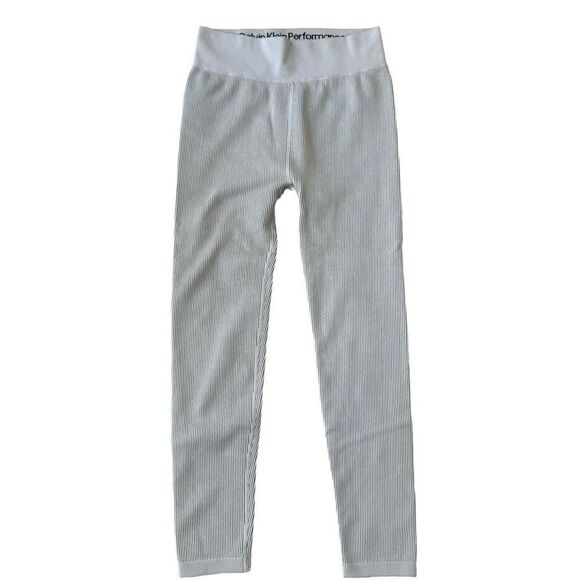 Calvin Klein Performance high waist Women's Thick Rib Leggings size L - Picture 2 of 8